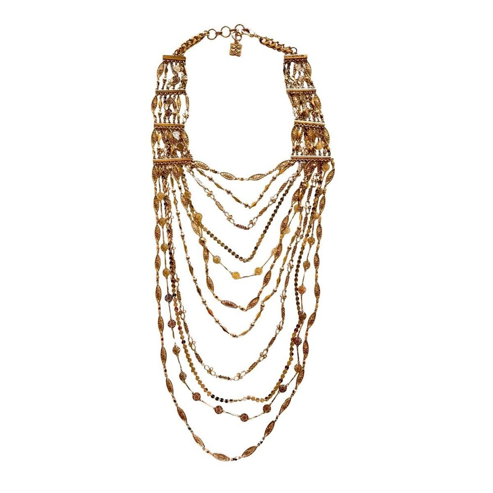 BCBGMAXAZRIA - Gold Layered Novelty Chain Necklace